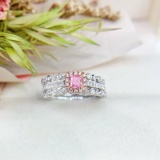 14k Gold 0.67 Ctw Natural Pink Diamond & Diamond Ring