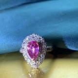 14k Gold 2.90 Ctw Natural Sapphire & Diamond Ring