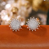 14k Gold 0.70 Ct Natural H Diamond Earrings