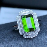14k Gold 2.63 Ct Natural Tourmaline & Diamond Ring