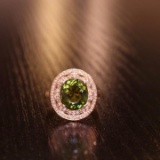 14k Gold 3.05 Ct Natural Tourmaline & Diamond Ring