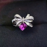 14k Gold 1.54 Ctw Natural Sapphire & Diamond Ring