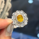 14k Gold 2.00 Ct Natural Sapphire & Diamond & Sapphire Ring/pendant