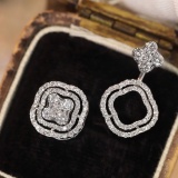 14k Gold 1 Ct Natural H Diamond Earrings