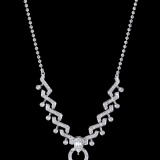 14k Gold 0.74 Ct Natural H Diamond Necklace
