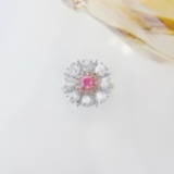 14k Gold 1.51 Ctw Natural Pink Diamond & Diamond & Cocktail Ring/pendant