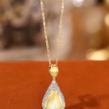 14k Gold 0.15 Ct Natural H Diamond Necklace