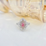 14k Gold 1.07 Ctw Natural Pink Diamond & Diamond Ring/pendant