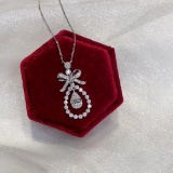 14k Gold 0.45 Ct Natural H Diamond Necklace