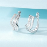 14k Gold 0.40 Ctw Natural H Diamond Earrings