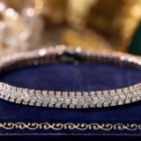 14k Gold 5 Ct Natural H Diamond Bracelet