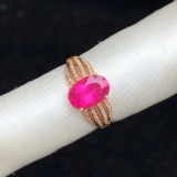 14k Gold 1.8 Ct Natural Tourmaline & Diamond Ring