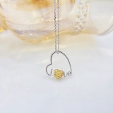 14k Gold 0.15 Ctw Natural Yellow Diamond & Yellow Diamond Necklace