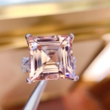 14k Gold 14.84 Ctw Natural Morganite & Diamond Ring