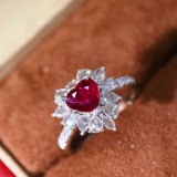 14k Gold 1.66 Ctw Natural Ruby & Diamond Ring