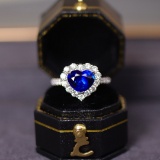 14k Gold 2.41 Ctw Natural Sapphire & Diamond Ring/pendant
