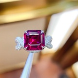 14k Gold 5.60 Ctw Natural Tourmaline & Diamond Ring