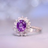 14k Gold 2.08 Ctw Natural Sapphire & Diamond Ring