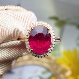 14k Gold 3.2 Ct Natural Tourmaline & Diamond Ring