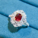 14k Gold 1.86 Ctw Natural Ruby & Diamond Ring/pendant
