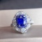 14k Gold 1.25 Ctw Natural Sapphire & Diamond Ring/pendant