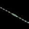 14k Gold 3.40 Ctw Vivid Green Natural Emerald & Diamond Bracelet