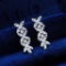 14k Gold 1.10 Ct Natural H Diamond Earrings