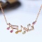 14k Gold 0.17 Ctw Natural Sapphire & Diamond Necklace