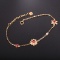 14k Gold 0.69 Ctw Natural Spinel & Diamond Bracelet