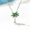 14k Gold 0.12 Ctw Natural Tsavorite & Diamond Necklace