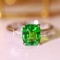 14k Gold 2.06 Ctw Natural Tsavorite & Diamond Ring