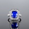 14k Gold 5.29 Ctw Natural Sapphire & Diamond Ring/pendant