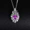 14k Gold 1.562 Ctw Natural Sapphire & Diamond Pendant