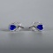 14k Gold 1.52 Ctw Natural Sapphire & Diamond Earrings