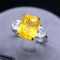 14k Gold 6.50 Ctw Natural Sapphire & Sapphire & Solitaire Ring