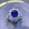 14k Gold 2.78 Ctw Natural Sapphire & Diamond Ring