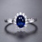 14k Gold 1.57 Ctw Natural Sapphire & Diamond & Cocktail Ring