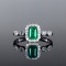 14k Gold 1.26 Ctw Natural Emerald & Diamond Ring