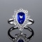 14k Gold 2.46 Ctw Natural Sapphire & Diamond & Cocktail Ring