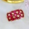 14k Gold 6.25 Ctw Natural Ruby & Diamond & Art Deco Ring