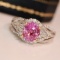 14k Gold 2.01 Ctw Natural Sapphire & Diamond & Cocktail Ring