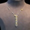14k Gold 4.00 Ct Natural Color Diamond Necklace