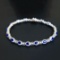 14k Gold 6.15 Ctw Natural Sapphire & Diamond Bracelet