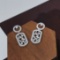 14k Gold 0.90 Ct Natural H Diamond Earrings