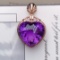 14k Gold 18.50 Ct Natural Amethyst & Diamond Pendant