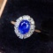 14k Gold 2.45 Ctw Natural Sapphire & Diamond Ring/pendant