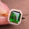 14k Gold 2.54 Ct Natural Tourmaline & Diamond Ring