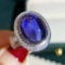14k Gold 9.10 Ctw Natural Tanzanite & Diamond Ring