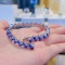 14k Gold 12.69 Ctw Natural Sapphire & Diamond Bracelet