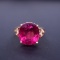14k Gold 7.63 Ct Natural Tourmaline & Diamond & Solitaire Ring